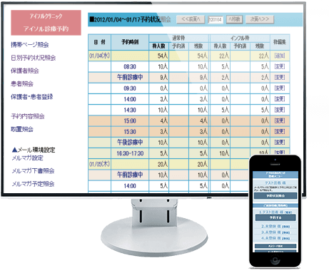 クリニックの日時指定予約システム